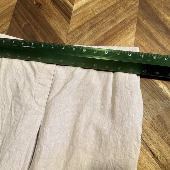 Theory Pants Treeca Pull On Pants Eco‎ Sharkskin Linen Women’s 6 Classic - Picture 4 of 7